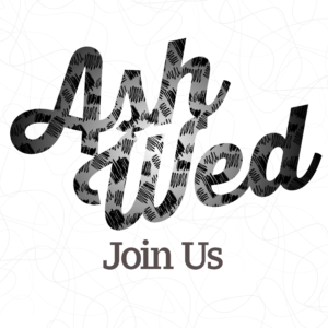 Ash Wednesday Worship Background Social Media. The short-hand "Ash Wed" against a white background.