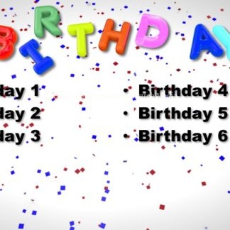 Birthday Confetti PowerPoint - slide feature places to highlight birthdays