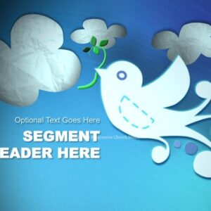 Sprig (Hope) PowerPoint - slide with text placeholders - a white dove brings back a single sprig to the Arc