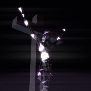 Good Friday Sermon Video - a modern depiction of Christ on the cross set against a black background