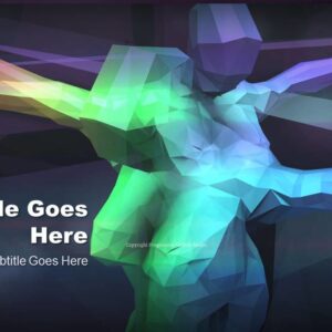 Christian Patriarchy PowerPoint - slide with text placeholders; a female Christ on the cross