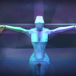 Christian Patriarchy - a depiction of a female Christ on the cross