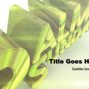 Palm Sunday - PowerPoint slide with text placeholders and the words "Palm Sunday" using 3D letters