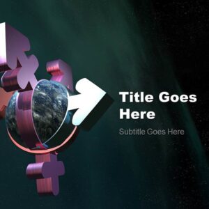 Transgender Christianity PowerPoint - slide with placeholders for text; world encompassed by male, female and transgender symbols