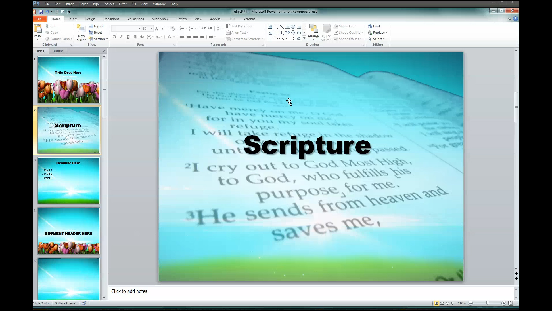 Customize PowerPoint Slides For Worship