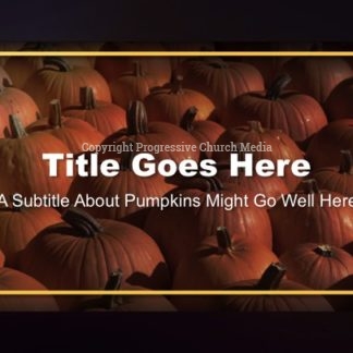 Fall Scenery Background PowerPoint - slide features rows of pumpkins in a pumpkin patch