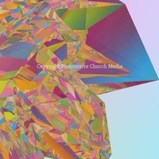 Geometry Graphics - abstract modern shape with a rainbow of colors