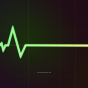 Resurrection Heart Beat Graphics - a medical display showing a heart beat