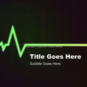 Resurrection Heart Beat PowerPoint - slide with text placeholders; a medical display of a heart beat