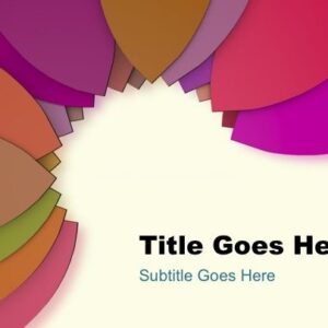 Easter Rainbow PowerPoint - slide with text placeholders; background features an arc of color