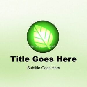 Palm Sunday PowerPoint - a green icon of a palm frond with placeholders for text