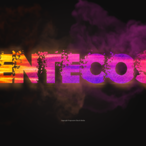 Pentecost Greeting Video - The word "Pentecost" filled with a rainbow of colors