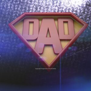 Super Fathers Day Graphics - the word "Dad" in a Superman symbol