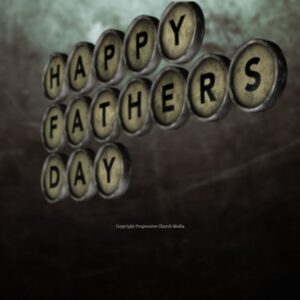 Fathers Day Greeting Graphics - the words "Happy Father's Day" spelled out with old typewriter keys