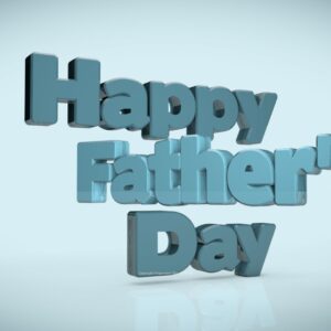 Fathers Day Worship Video - the words "Happy Father's Day" in 3D letters