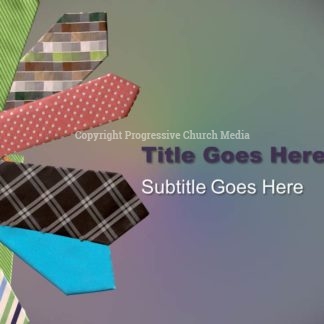 Fathers Day Ties PowerPoint - slide with text placeholders; background features a circle of colorful ties