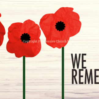 Remembrance Worship Video - the red poppies with the words "We Remember"