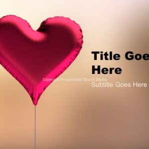 Thanks PowerPoint - slide with text placeholders featuring a bright red mylar balloon