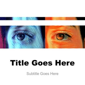 Divine Feminine Welcome PowerPoint - slide with text placeholders; background features stylized images of a woman in varied colors