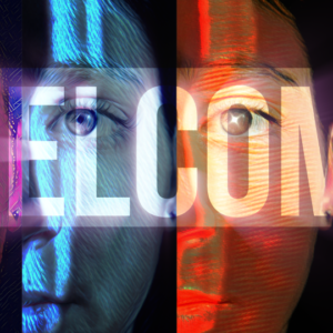 Divine Feminine Welcome Video - welcome image with stylized images of a woman in the background