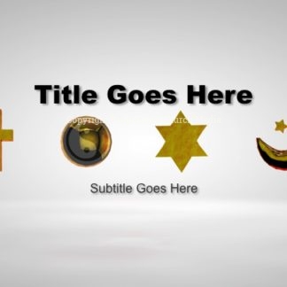 Religious Symbols PowerPoint - slide features symbols of major religions