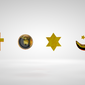 Religious Symbols Video - stylized icons of several major religious symbols