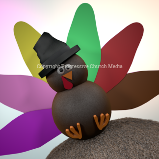 Thanksgiving Turkey Cartoon Graphics - cartoon turkey wearing a Pilgrim's hat