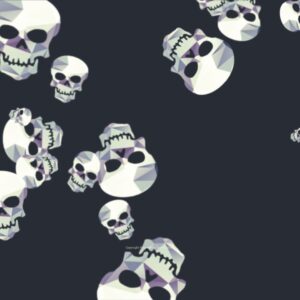 Motion Background Skulls Video - frightful skulls glide across the screen in this motion background video loop
