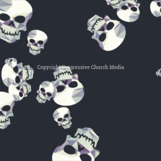 Motion Background Skulls Video - frightful skulls glide across the screen in this motion background video loop