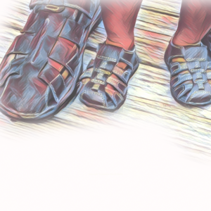 Fathers Day Worship Welcome Graphics - the shoes of a father and son