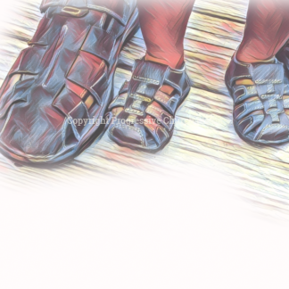 Fathers Day Worship Welcome Graphics - the shoes of a father and son