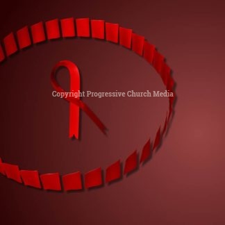 World AIDS Day Worship Graphics - a circle formed by red ribbons