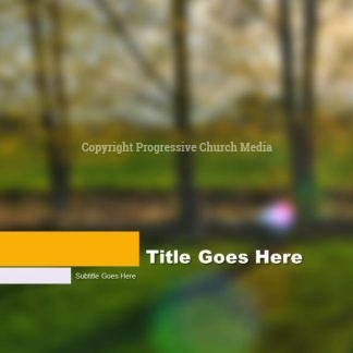 Church Service Welcome PowerPoint - slide with text placeholders; background features a forest at sunrise