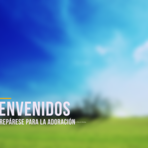 Worship Welcome Graphics - a sunny meadow with blue skies