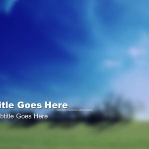 Church Welcome PowerPoint - slide with text placeholders; background is a sunny meadow scene