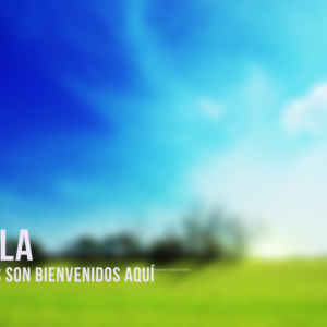 Church Welcome Graphics - a sunny meadow scene welcomes everyone to worship