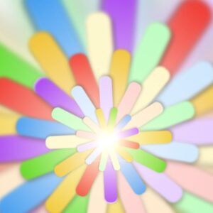 Rainbows Church Welcome Graphics - a spiral of bright rainbow colors