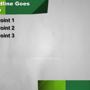 Origami (Green) PowerPoint - slide with text placeholders; background is white with green origami squares