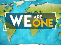 We Are One Video - a map of the world with the words "We are one"