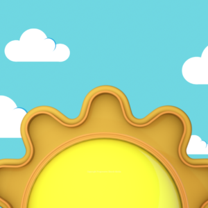 Sunshine Worship Greeting Graphics - a bright sun set against a bright blue sky