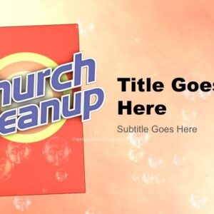 Church Cleanup PowerPoint - slide features a box of detergent and bubbles