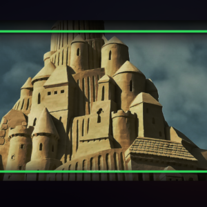 Summer Church Greeting Graphics - an elaborate sand castle against a summer sky