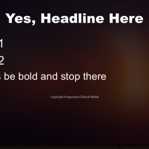 Summer Church Greeting PowerPoint - slide with text placeholders with a dark background