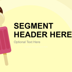 Ice Cream PowerPoint - slide with text placeholders; background features a trio of cold sweet treats