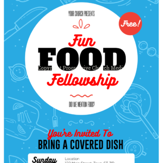 Church Dinner Flyer - poster template for church potluck dinners