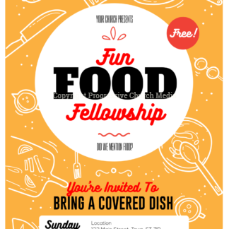 Church Dinner Flyer - poster template for church potluck dinners