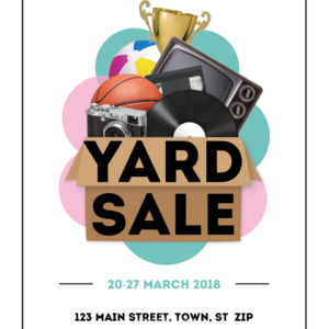 Yard Sale Flyer - poster template for yard or garage sales