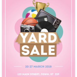 Yard Sale Flyer - poster template for yard or garage sale