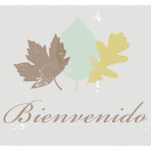 Welcome To Church Fall Video - Neutral-toned fall leaves and the word "Bienvenido"