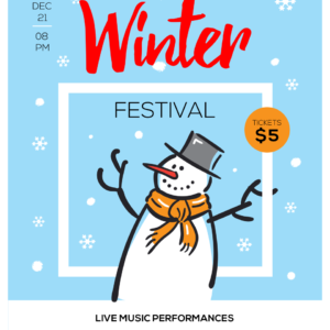 Winter Snowman Festival Flyer
